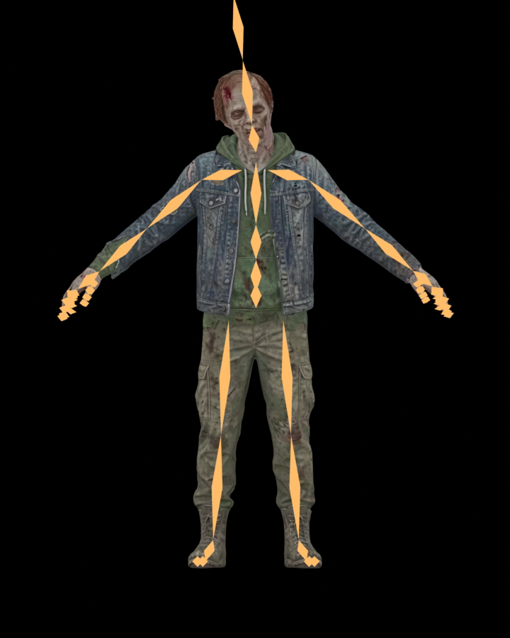 Denim skeleton