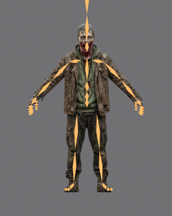 Hoodie zombie skeleton