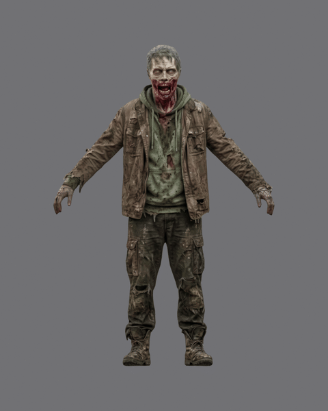Hoodie zombie turning