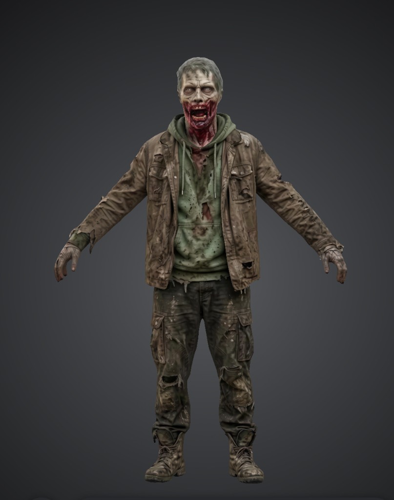 Zombie in a hoodie