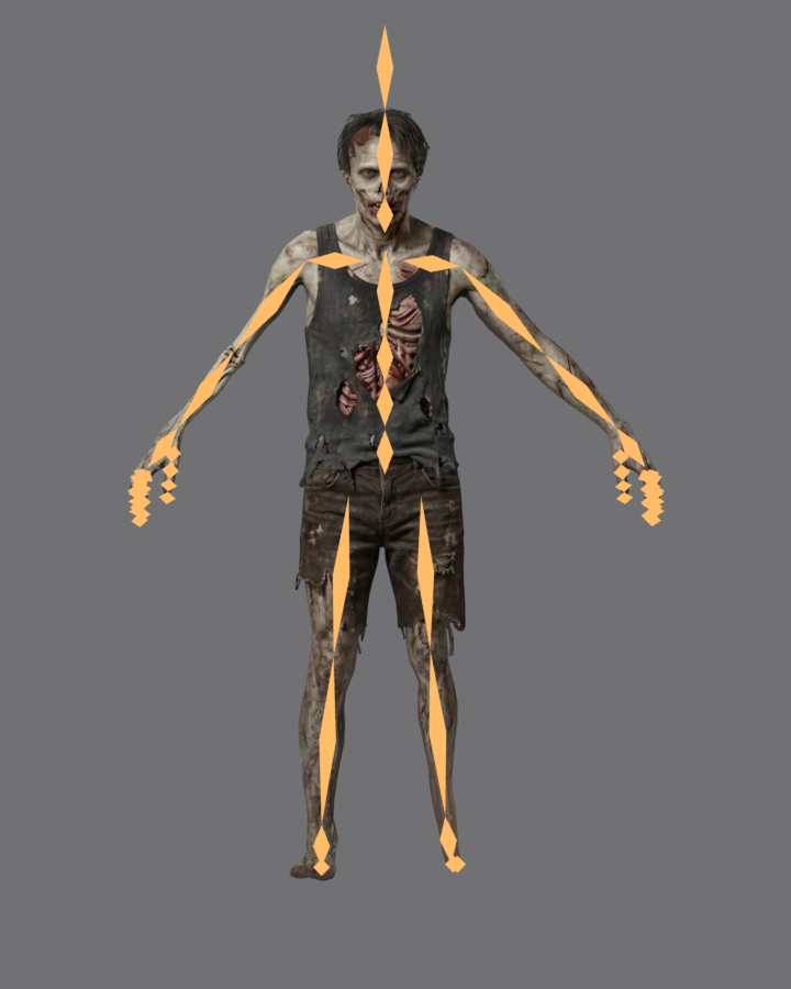Tank zombie skeleton